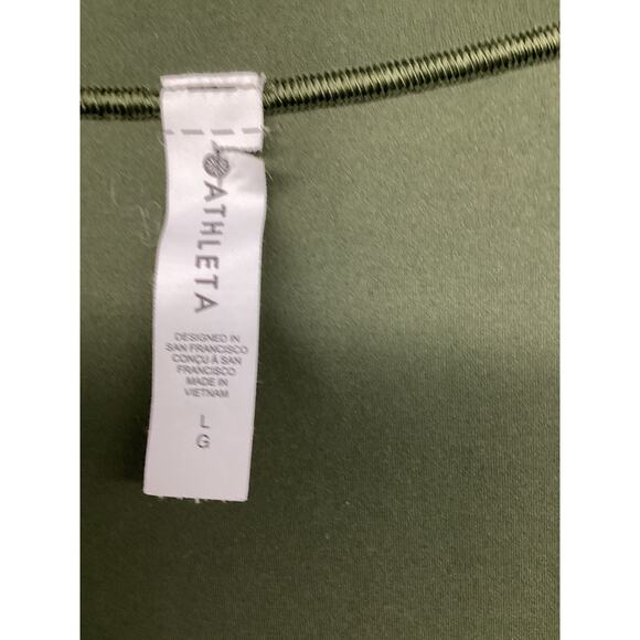 Athleta Encore Wrap Ballet V-Neck Yoga Green Top Shirt Large Stretch - Picture 5 of 5